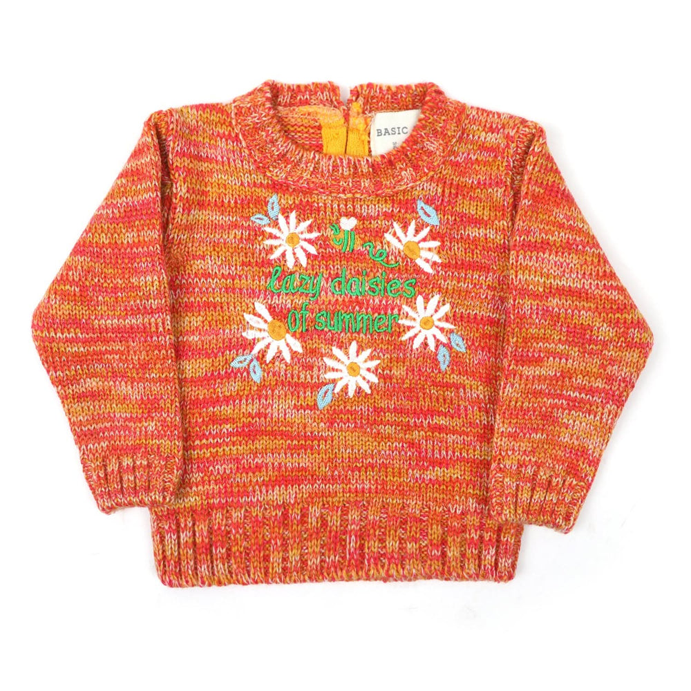 Newborn Girls Full Sleeves Sweater - Mustard, Newborn Girls Winterwear, Chase Value, Chase Value
