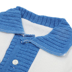 Newborn Boys Full Sleeves Sweater Suit - Blue