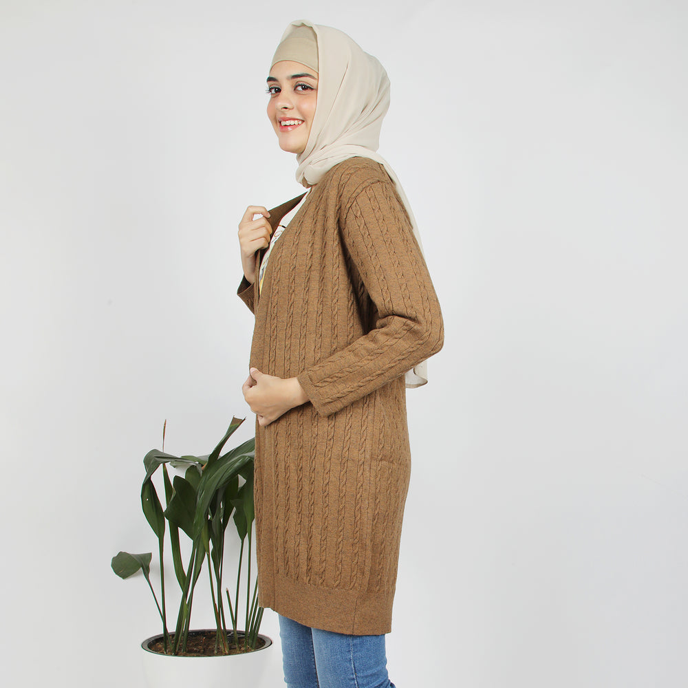 Eminent Women's Full Sleeves Sweater - Brown, Women Sweaters, Eminent, Chase Value