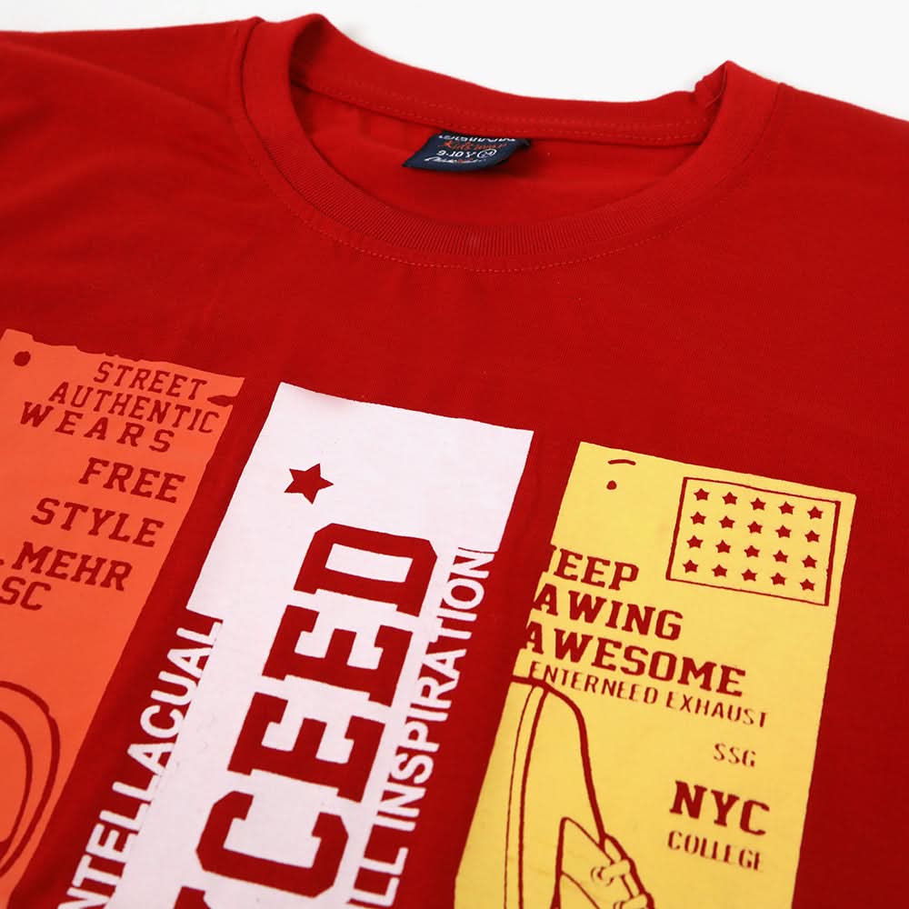 Boys T-Shirt - Red, Boys T-Shirts, Chase Value, Chase Value