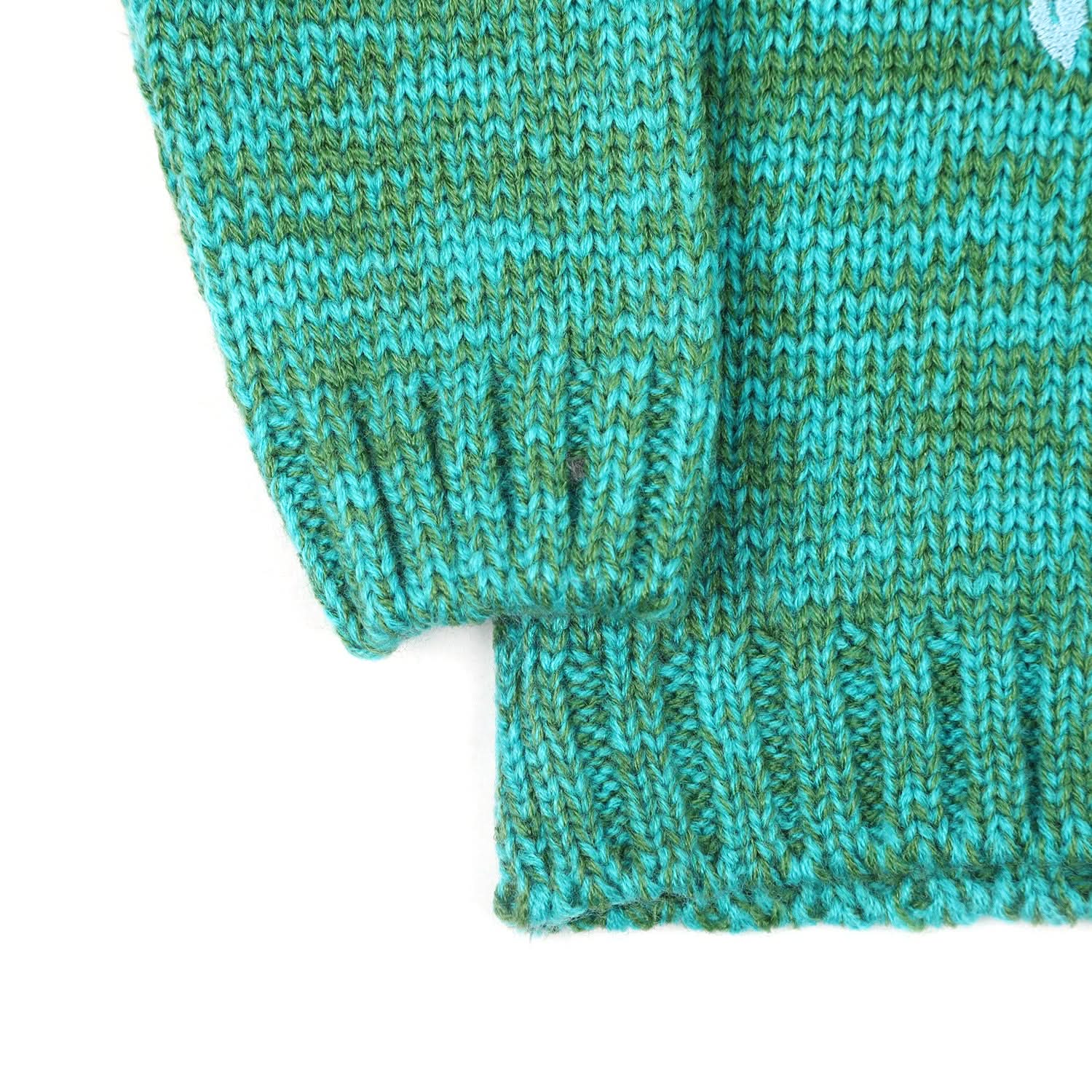 Newborn Girls Full Sleeves Sweater - Green, Newborn Girls Winterwear, Chase Value, Chase Value