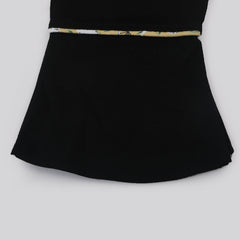 Girls Tight Half Sleeves Suit - Mustard