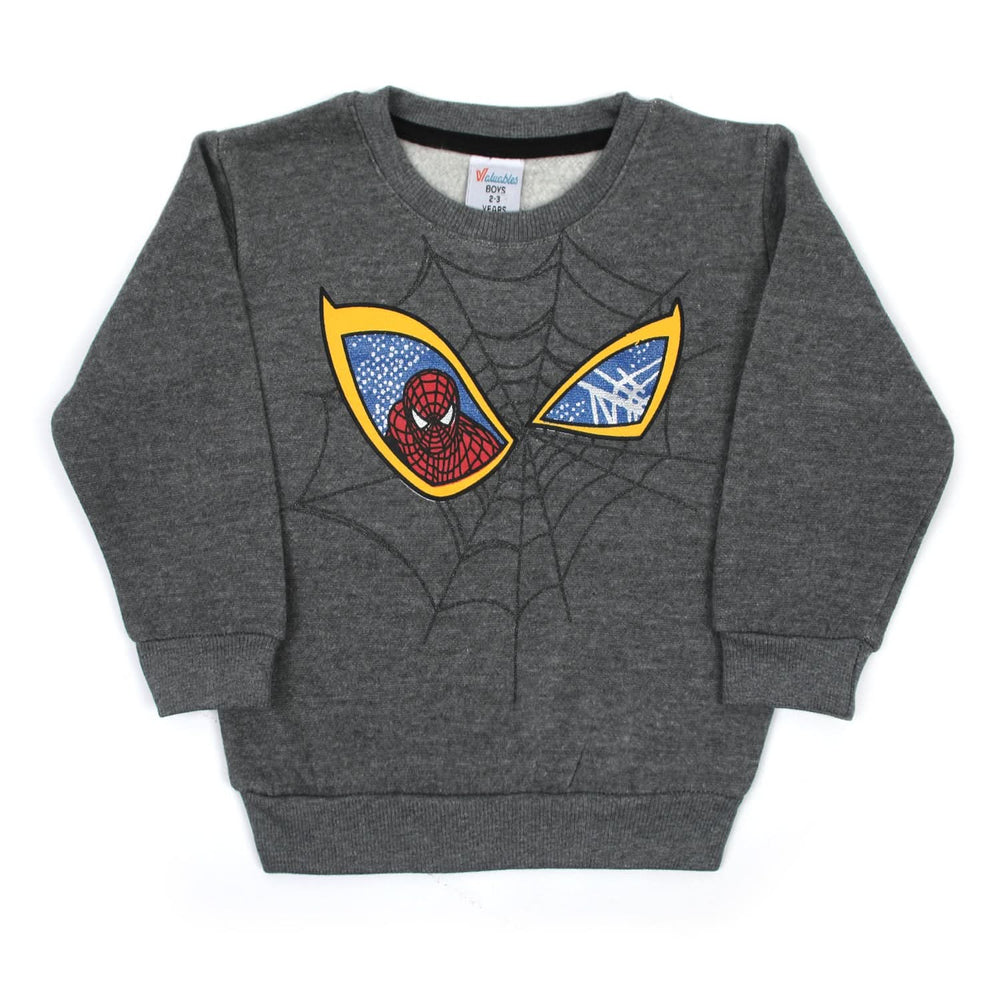 Boys Full Sleeves Round Neck T-Shirt - Grey, Boys T-Shirts, Chase Value, Chase Value