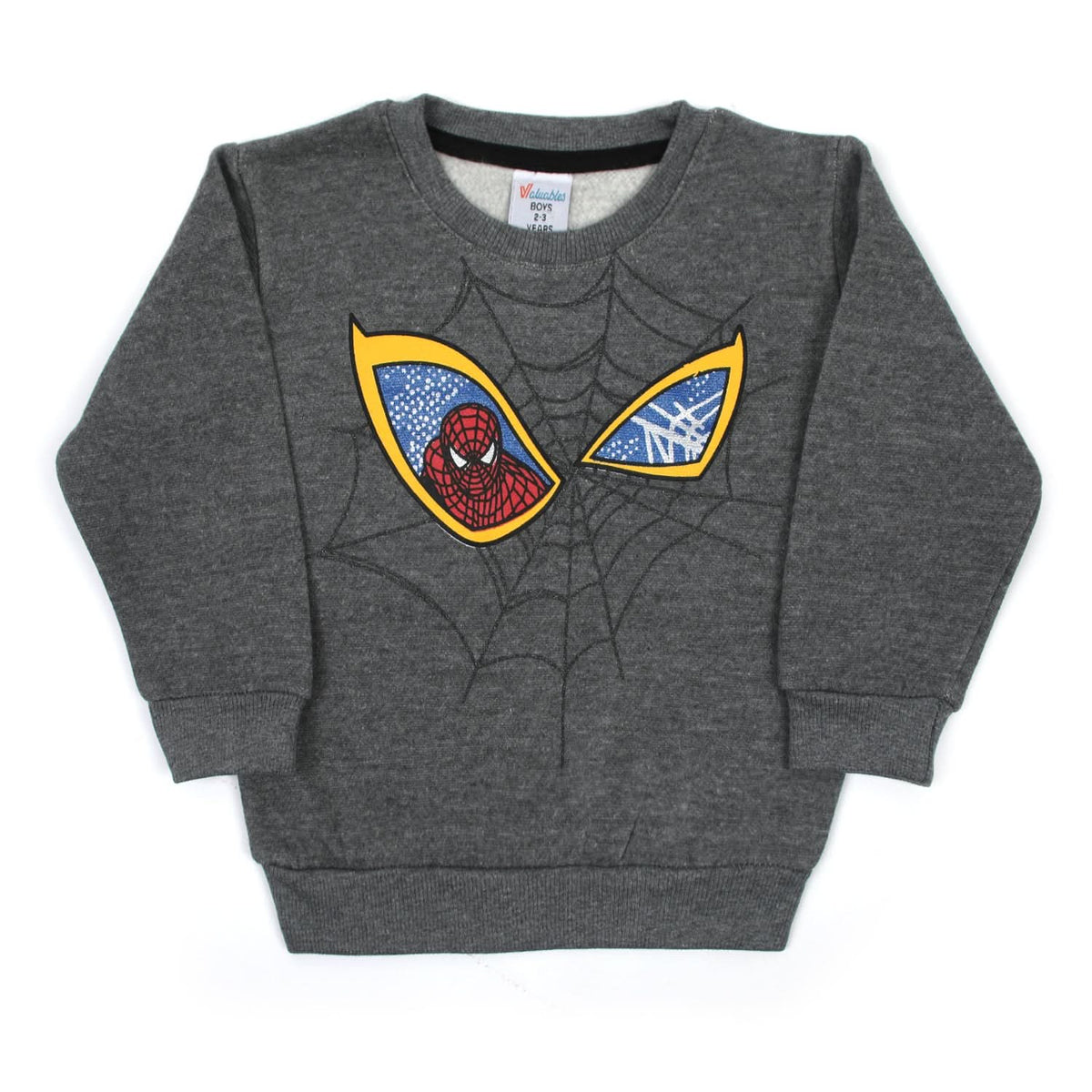 Boys Full Sleeves Round Neck T-Shirt - Grey, Boys T-Shirts, Chase Value, Chase Value