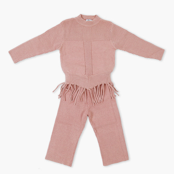 Girls Sweater Suit - Peach, Girls Suits, Chase Value, Chase Value