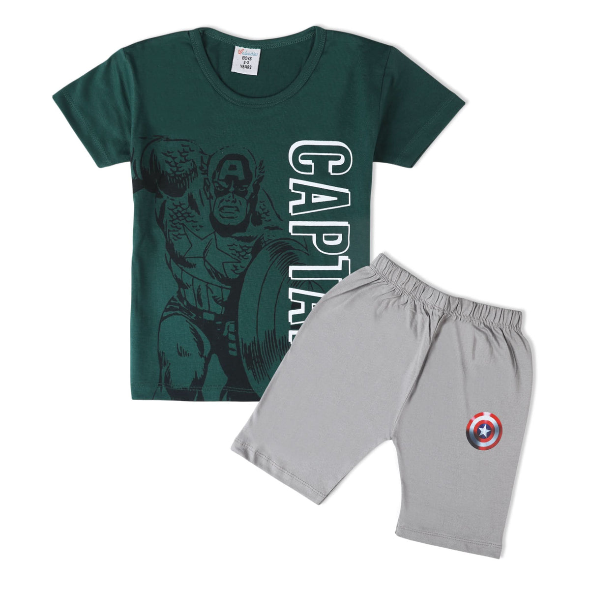 Boys Half Sleeves Suit - Green, Boys Sets & Suits, Chase Value, Chase Value
