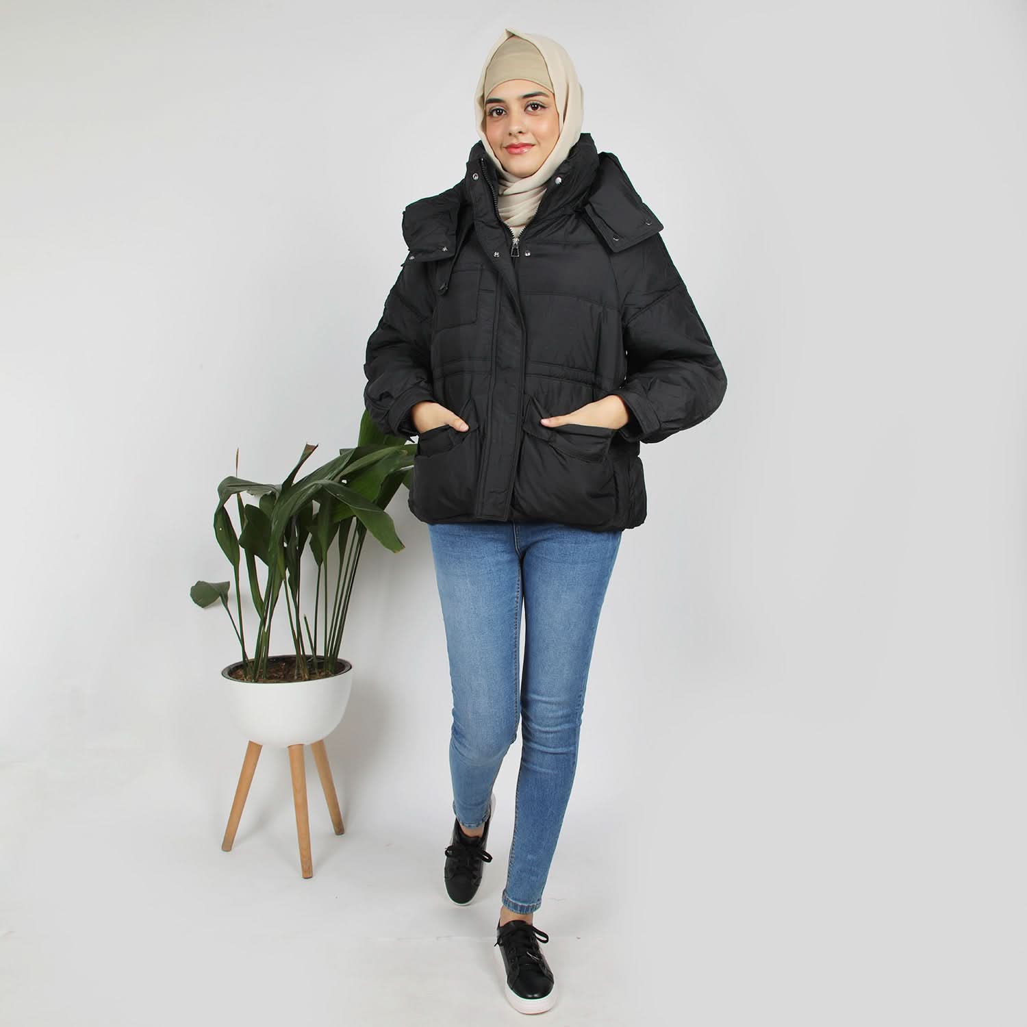 Women's Full Sleeves Jacket - Black, Women Sweatshirts & Hoodies, Chase Value, Chase Value