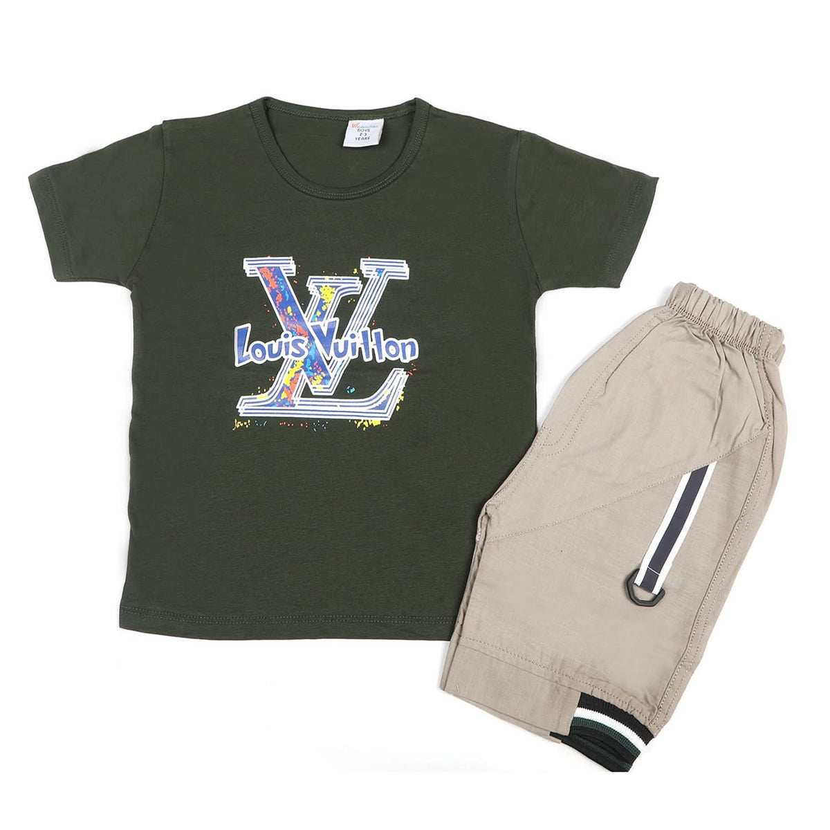 Boys Half Sleeves Short Suit - Green, Boys Sets & Suits, Chase Value, Chase Value