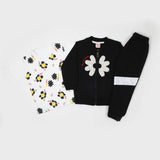 Girls Full Sleeves 3pcs Suit - Black, Girls Suits, Chase Value, Chase Value