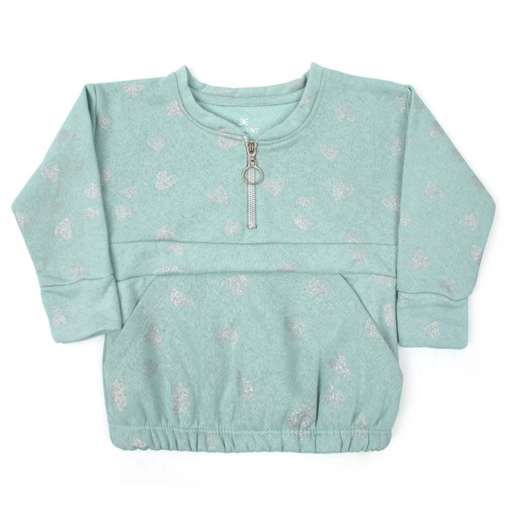 Eminent Girls Full Sleeves Sweat Shirt - Green, Girls Hoodies & Sweat Shirts, Eminent, Chase Value