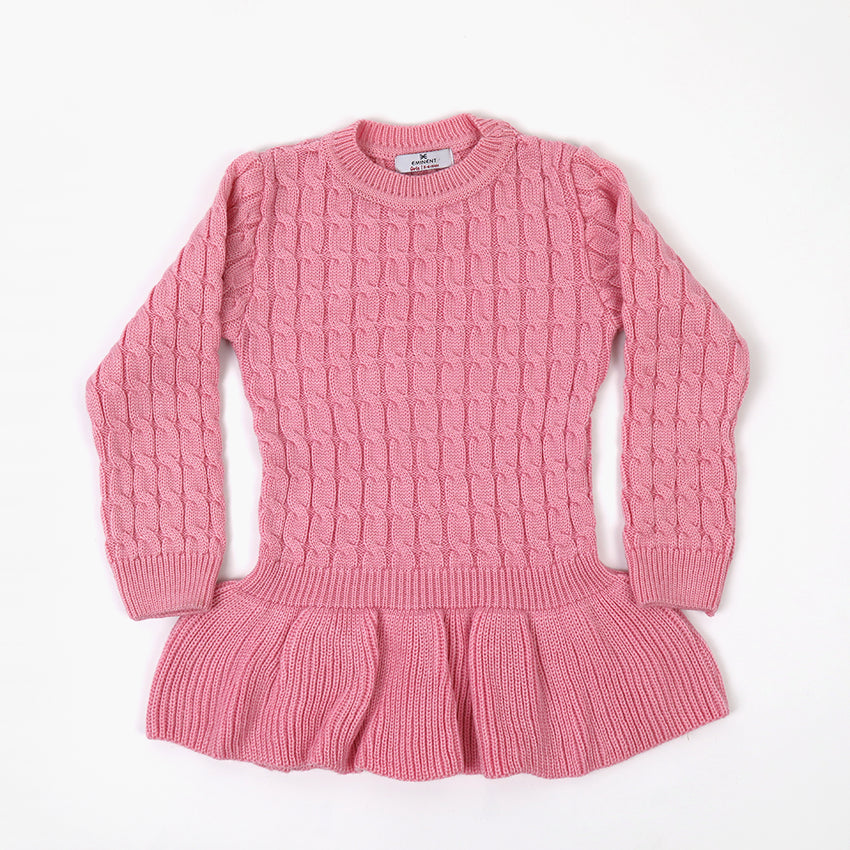 Girls Sweat Frock - Pink, Girls Frocks, Chase Value, Chase Value