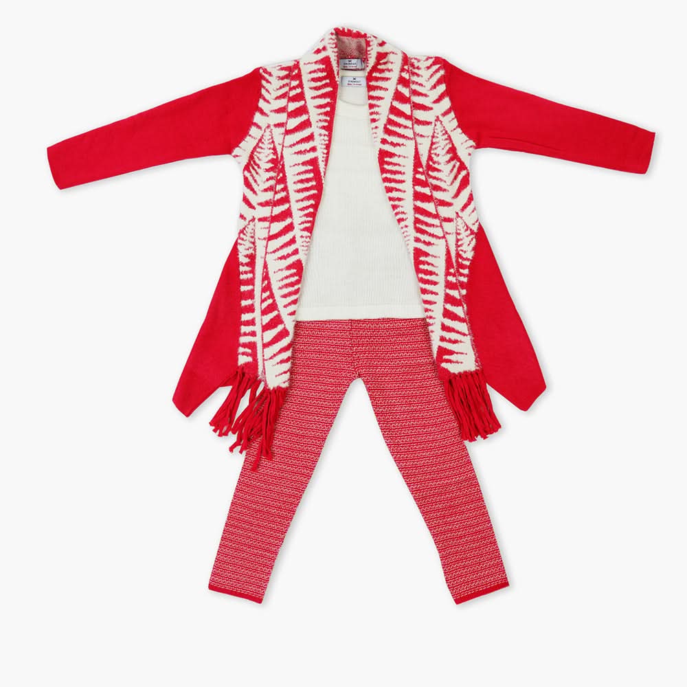 Girls Sweater Suit - Fushia, Girls Suits, Chase Value, Chase Value
