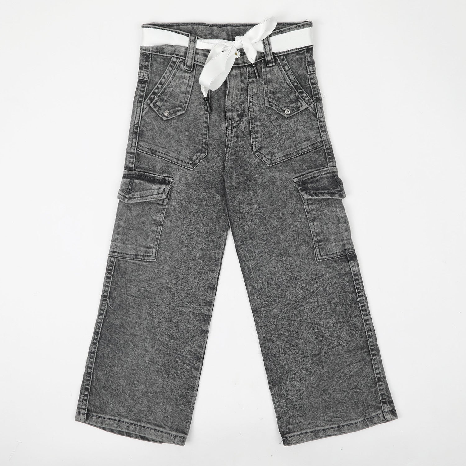 Girls Denim Pant - Grey, Girls Pants & Capri, Chase Value, Chase Value