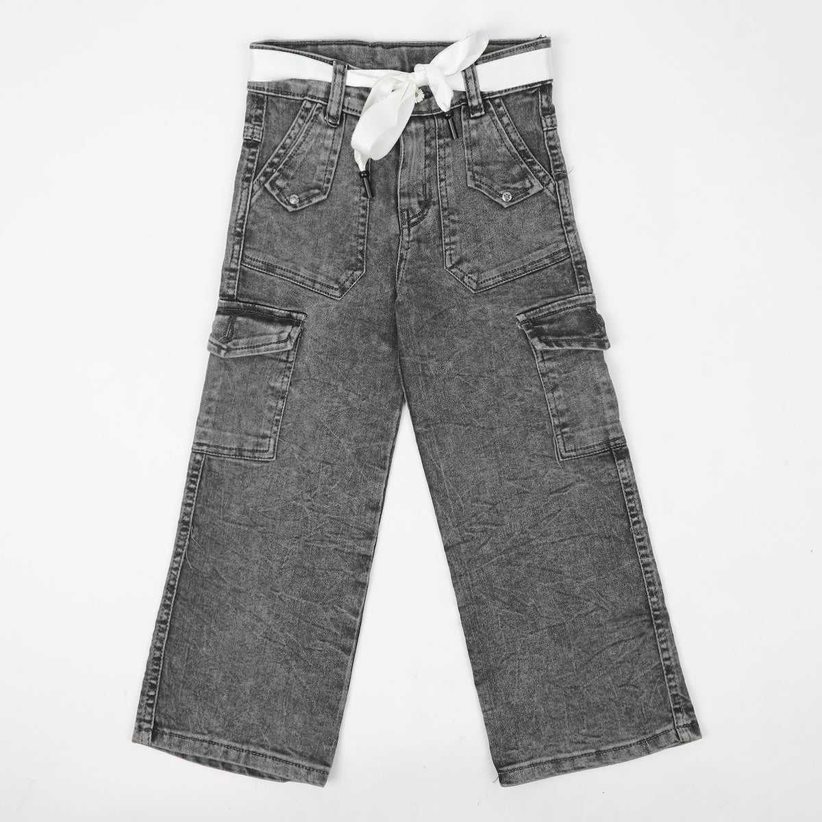 Girls Denim Pant - Grey, Girls Pants & Capri, Chase Value, Chase Value