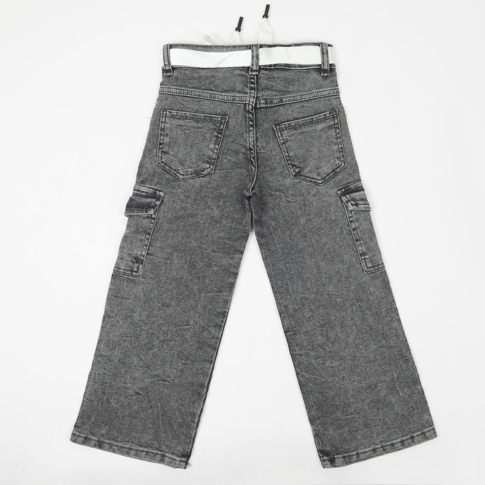 Girls Denim Pant - Grey, Girls Pants & Capri, Chase Value, Chase Value