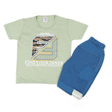 Boys Half Sleeves Short Suit - Sea Green, Boys Sets & Suits, Chase Value, Chase Value