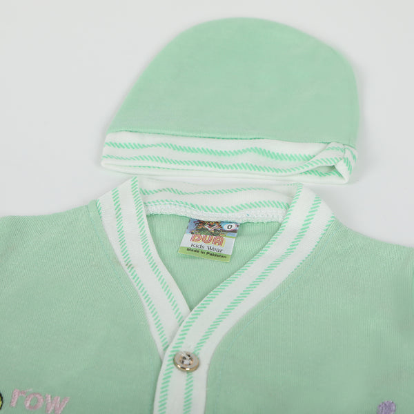 Newborn Boys Half Sleeves Suit - Sea Green