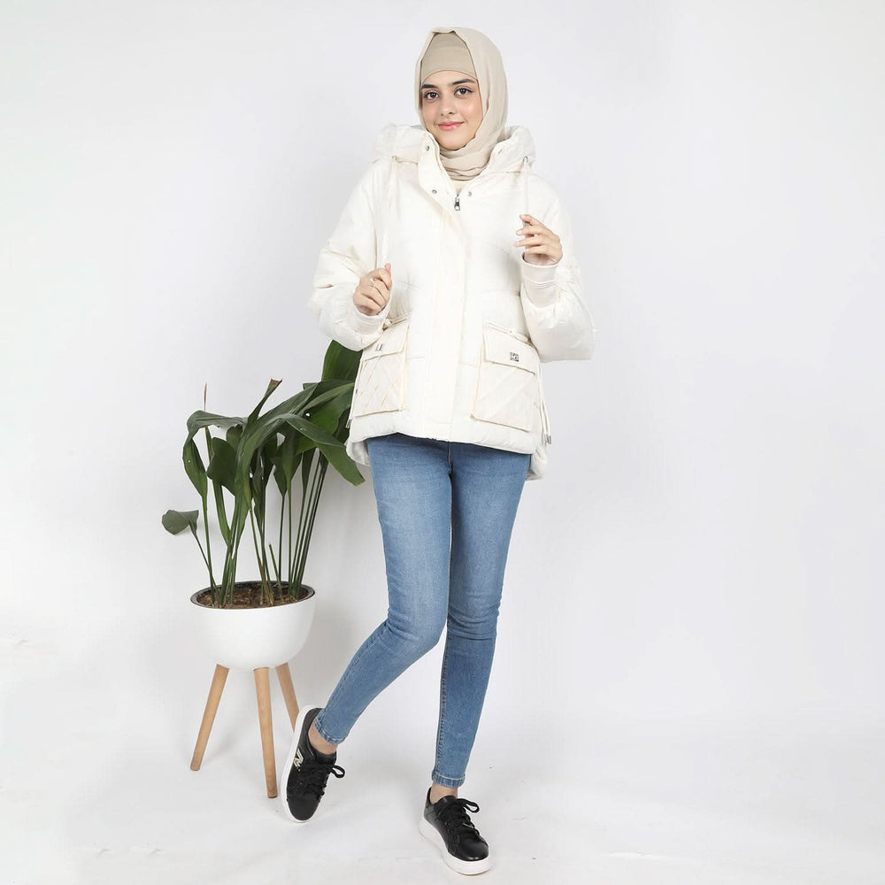 Women's Full Sleeves Jacket - Off White, Women Sweatshirts & Hoodies, Chase Value, Chase Value