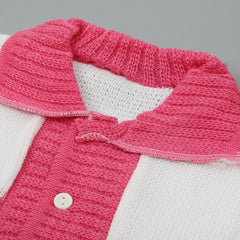 Newborn Boys Full Sleeves Sweater Suit - Pink