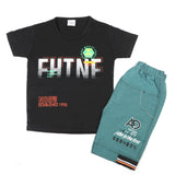 Boys Half Sleeves Short Suit - Black, Boys Sets & Suits, Chase Value, Chase Value