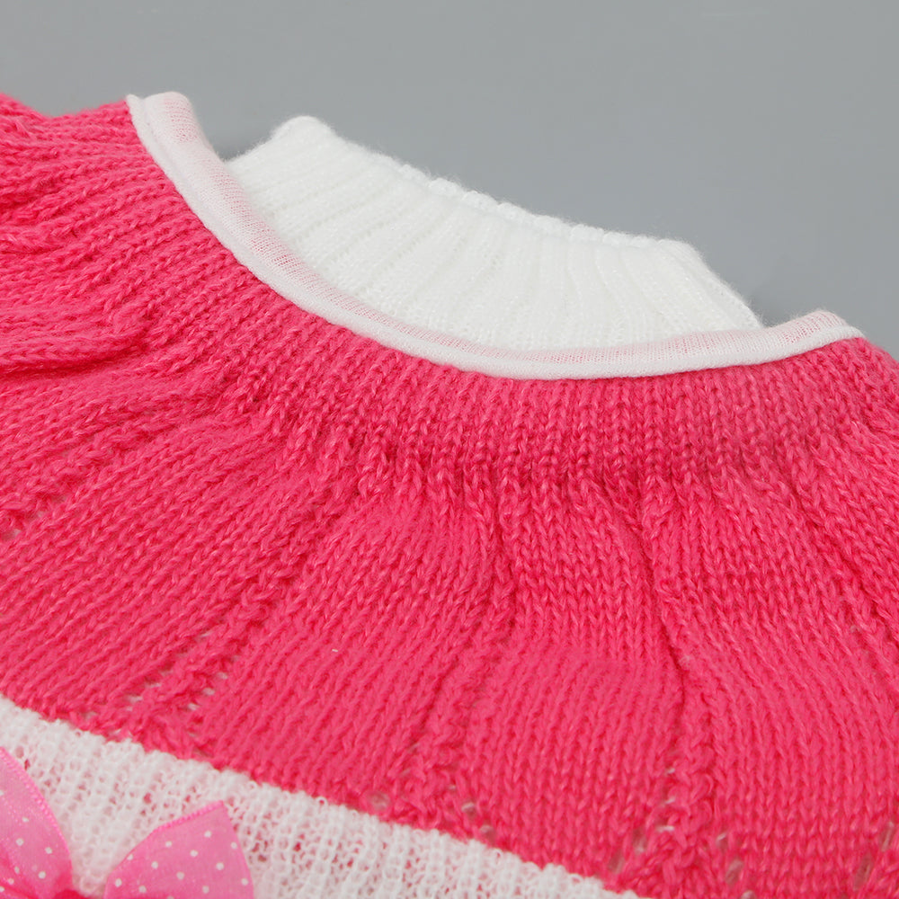 Newborn Girls Full Sleeves Sweater Suit - Pink, Newborn Girls Sets & Suits, Chase Value, Chase Value