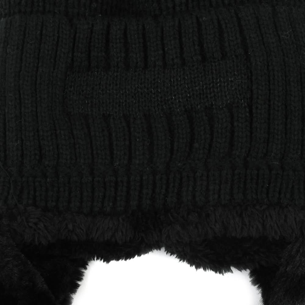 Kids Woolen Cap with Muffler - Black, Boys Caps & Hats, Chase Value, Chase Value