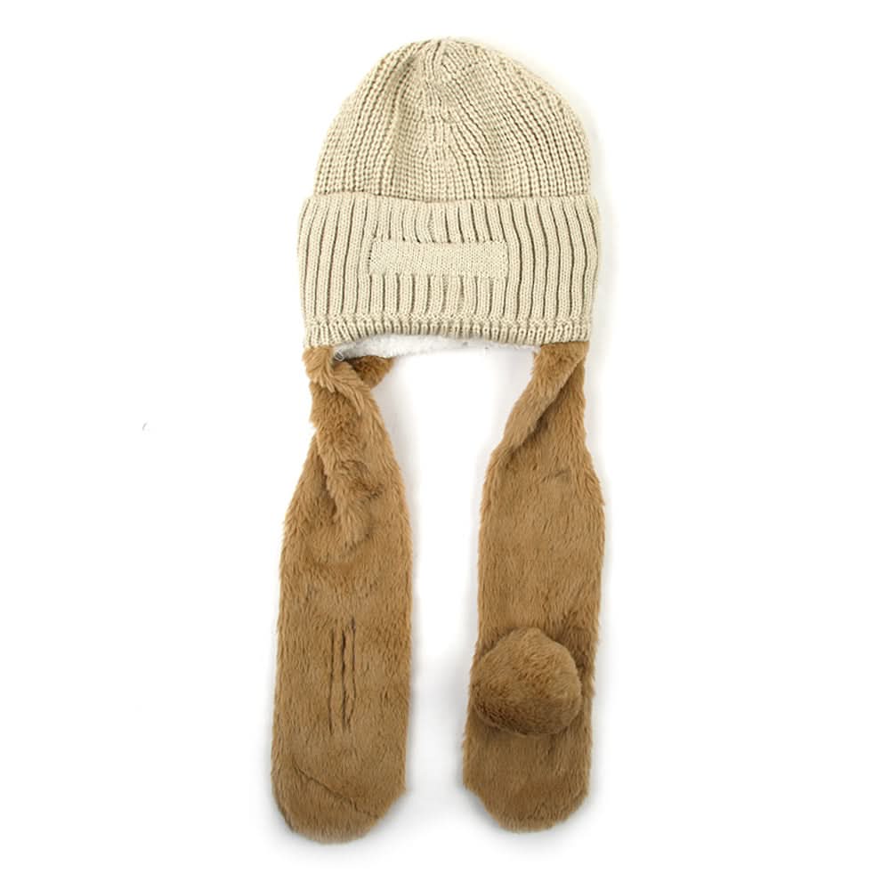 Kids Woolen Cap with Muffler - Fawn, Boys Caps & Hats, Chase Value, Chase Value