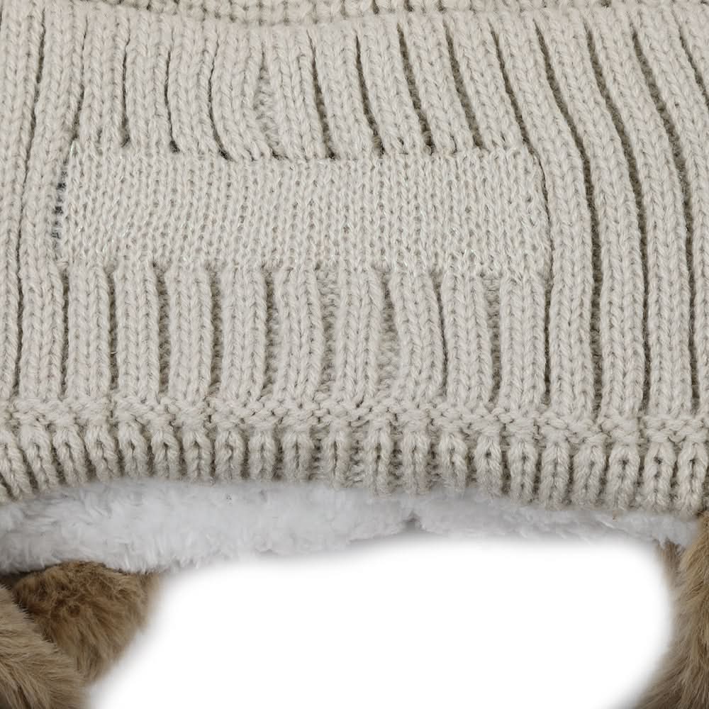 Kids Woolen Cap with Muffler - Fawn, Boys Caps & Hats, Chase Value, Chase Value