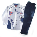 Boys 3pcs Full Sleeves Suit - Blue, Boys Sets & Suits, Chase Value, Chase Value