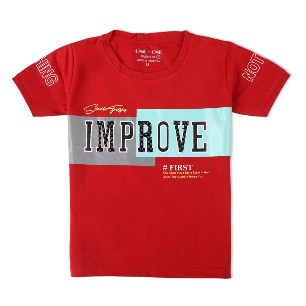 Boys Half Sleeves Suit - Red, Boys Sets & Suits, Chase Value, Chase Value