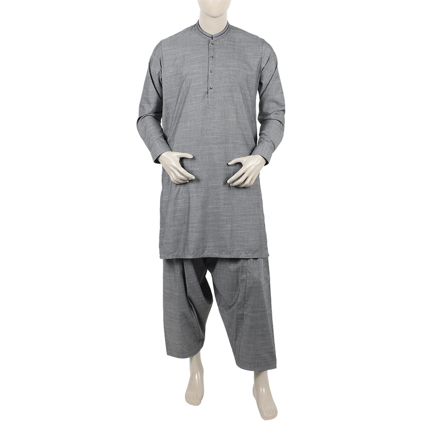 Eminent Men's Kurta Shalwar Suit - Dark Grey