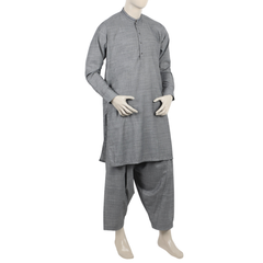 Eminent Men's Kurta Shalwar Suit - Dark Grey