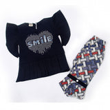 Girls Tight Half Sleeves Suit - Navy Blue, Girls Suits, Chase Value, Chase Value