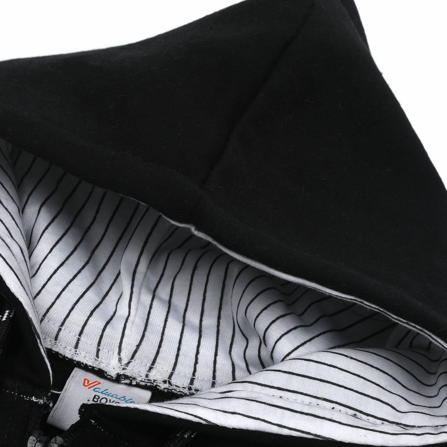 Boys Full Sleeves Zipper Hoodie - Black, Boys Hoodies & Sweat Shirts, Chase Value, Chase Value