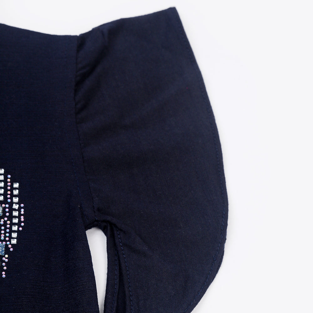 Girls Tight Half Sleeves Suit - Navy Blue, Girls Suits, Chase Value, Chase Value