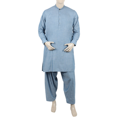 Eminent Men's Kurta Shalwar Suit - Blue