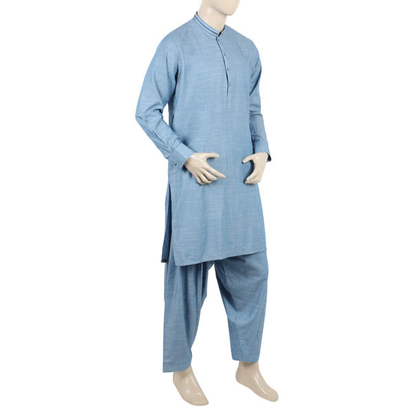 Eminent Men's Kurta Shalwar Suit - Blue