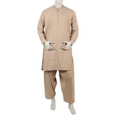 Eminent Men's Kurta Shalwar Suit - Beige