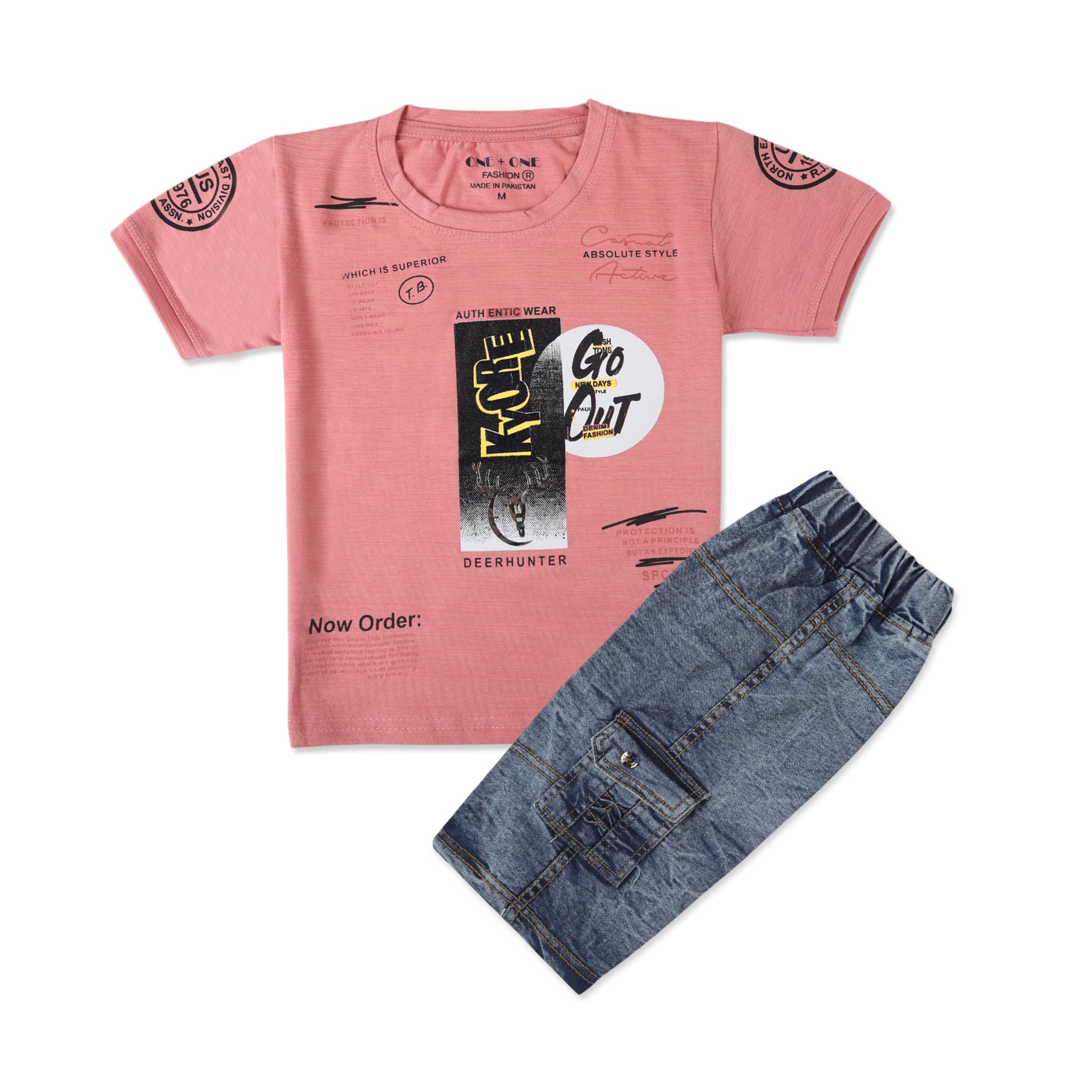 Boys Half Sleeves Suit - Light Pink, Boys Sets & Suits, Chase Value, Chase Value