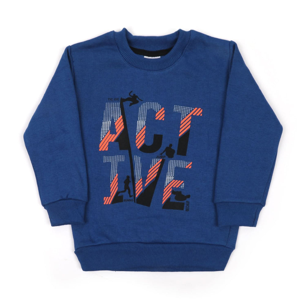 Boys Full Sleeves Round Neck SweatShirt - Navy Blue, Boys Hoodies & Sweat Shirts, Chase Value, Chase Value