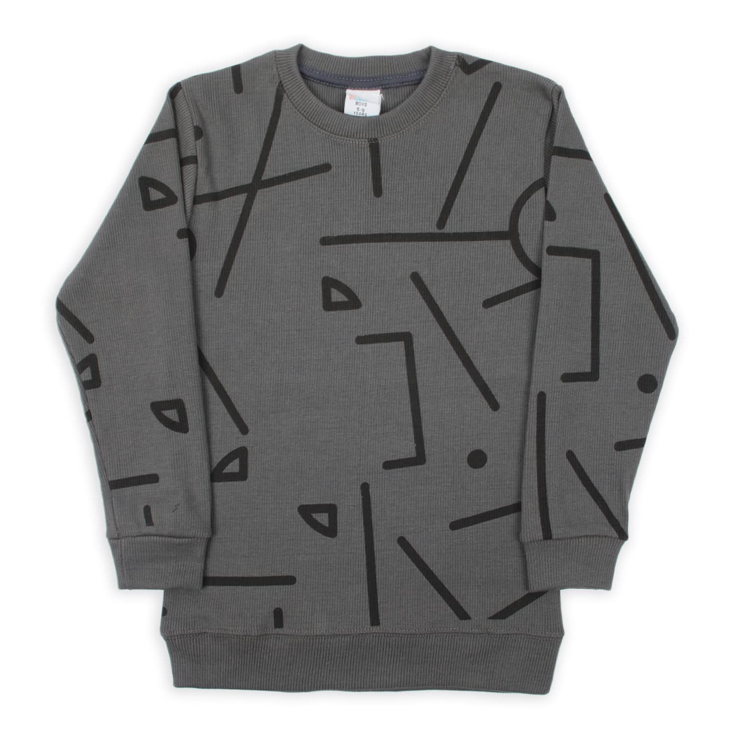 Boys Full Sleeve Sweatshirt - Grey, Boys Hoodies & Sweat Shirts, Chase Value, Chase Value
