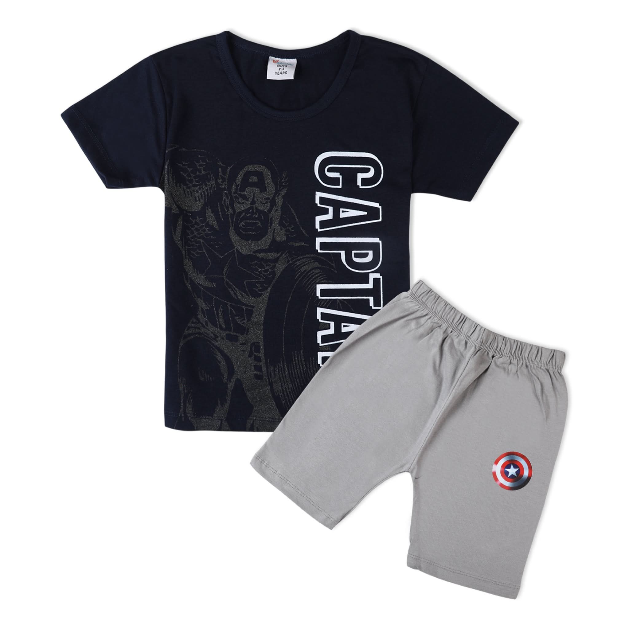 Boys Half Sleeves Suit - Navy Blue, Boys Sets & Suits, Chase Value, Chase Value