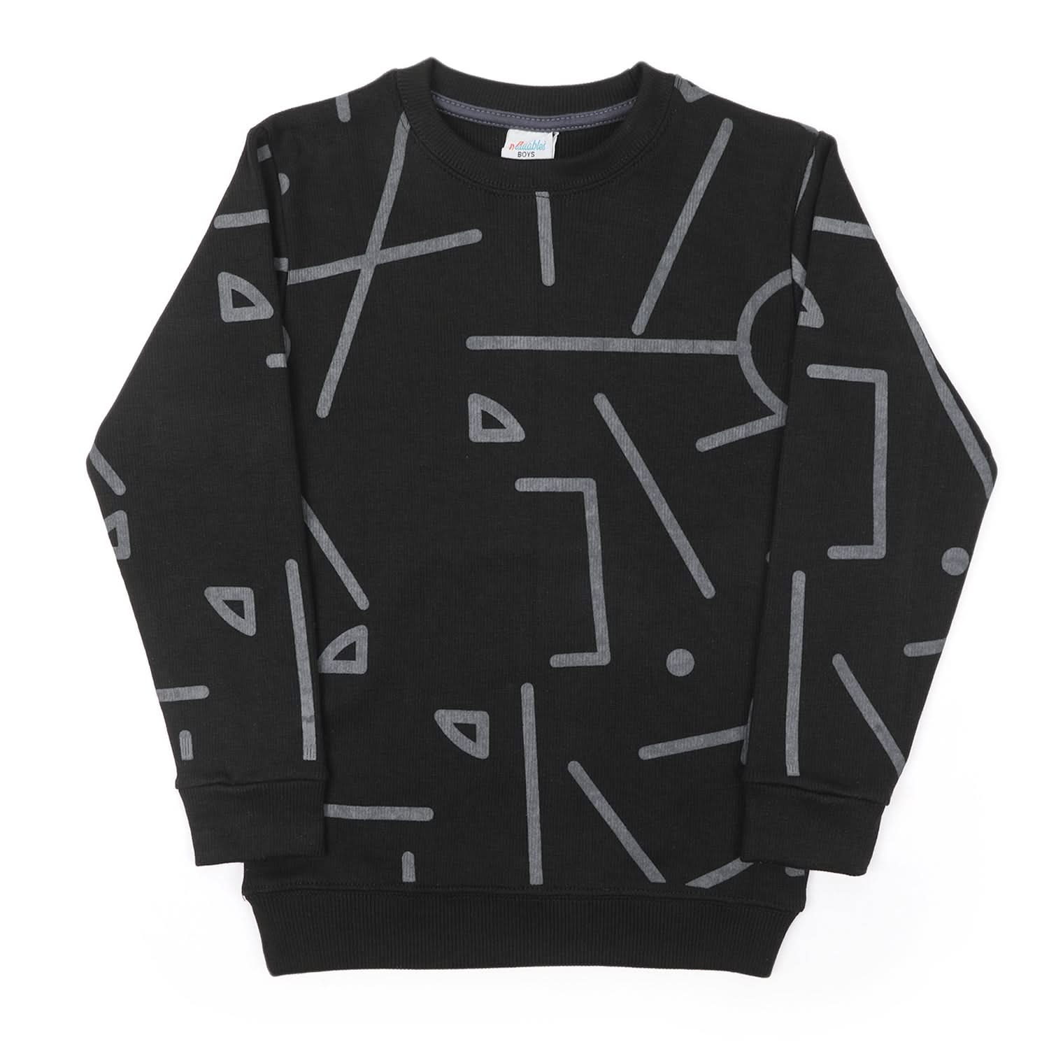 Boys Full Sleeve Sweatshirt - Black, Boys Hoodies & Sweat Shirts, Chase Value, Chase Value