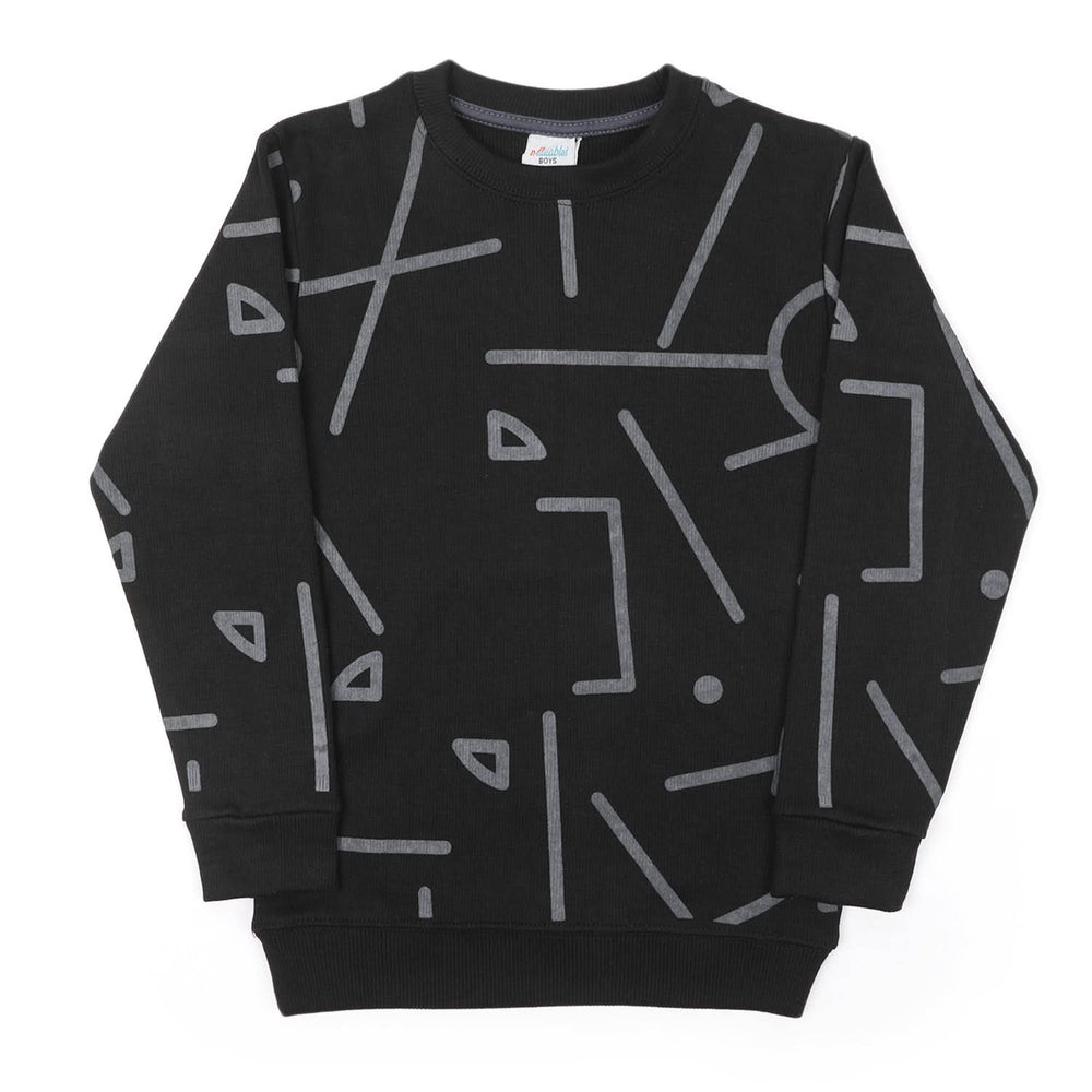 Boys Full Sleeve Sweatshirt - Black, Boys Hoodies & Sweat Shirts, Chase Value, Chase Value