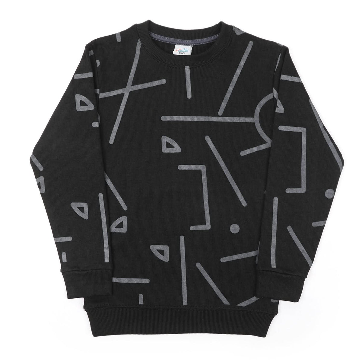 Boys Full Sleeve Sweatshirt - Black, Boys Hoodies & Sweat Shirts, Chase Value, Chase Value