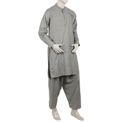 Eminent Men's Kurta Shalwar Suit - Olive Green