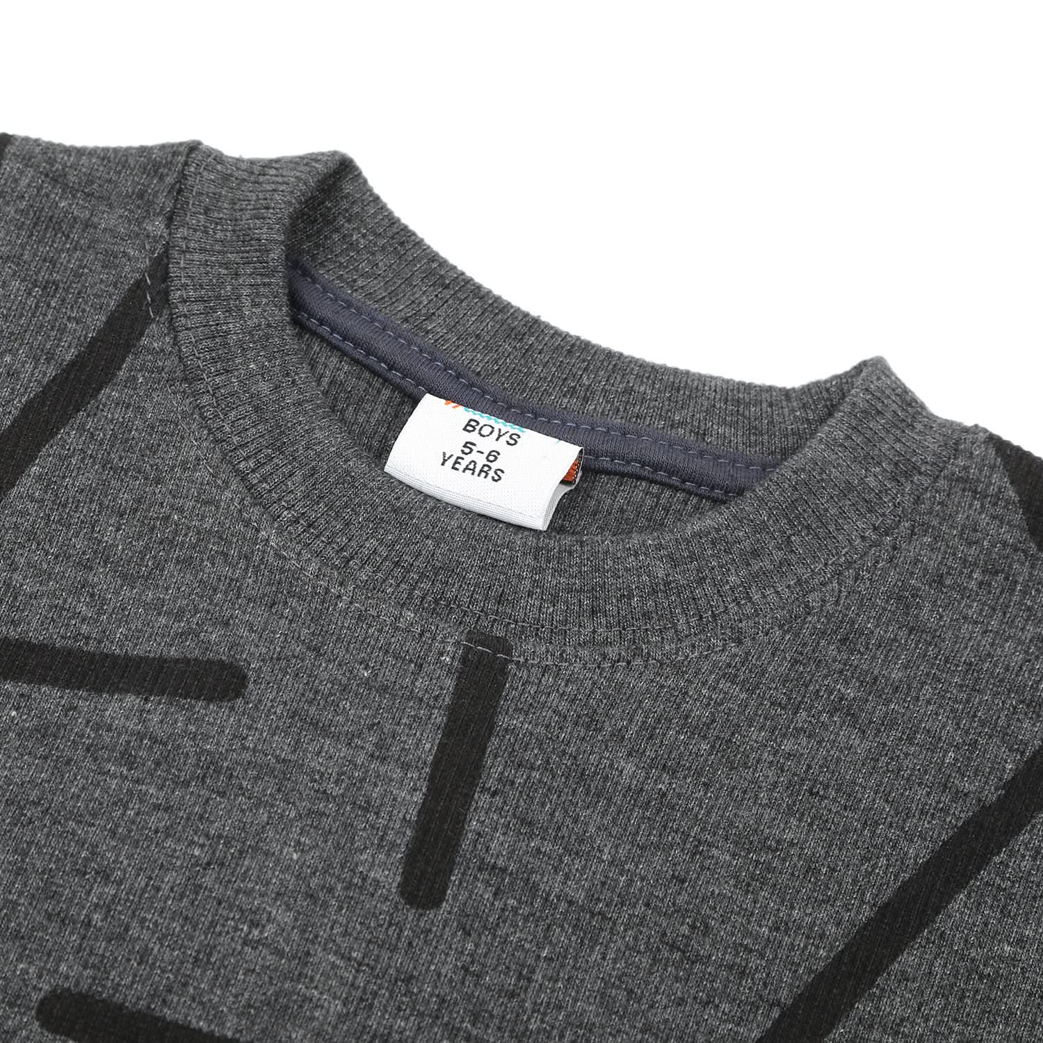 Boys Full Sleeve SweatShirt - Dark Grey, Boys Hoodies & Sweat Shirts, Chase Value, Chase Value