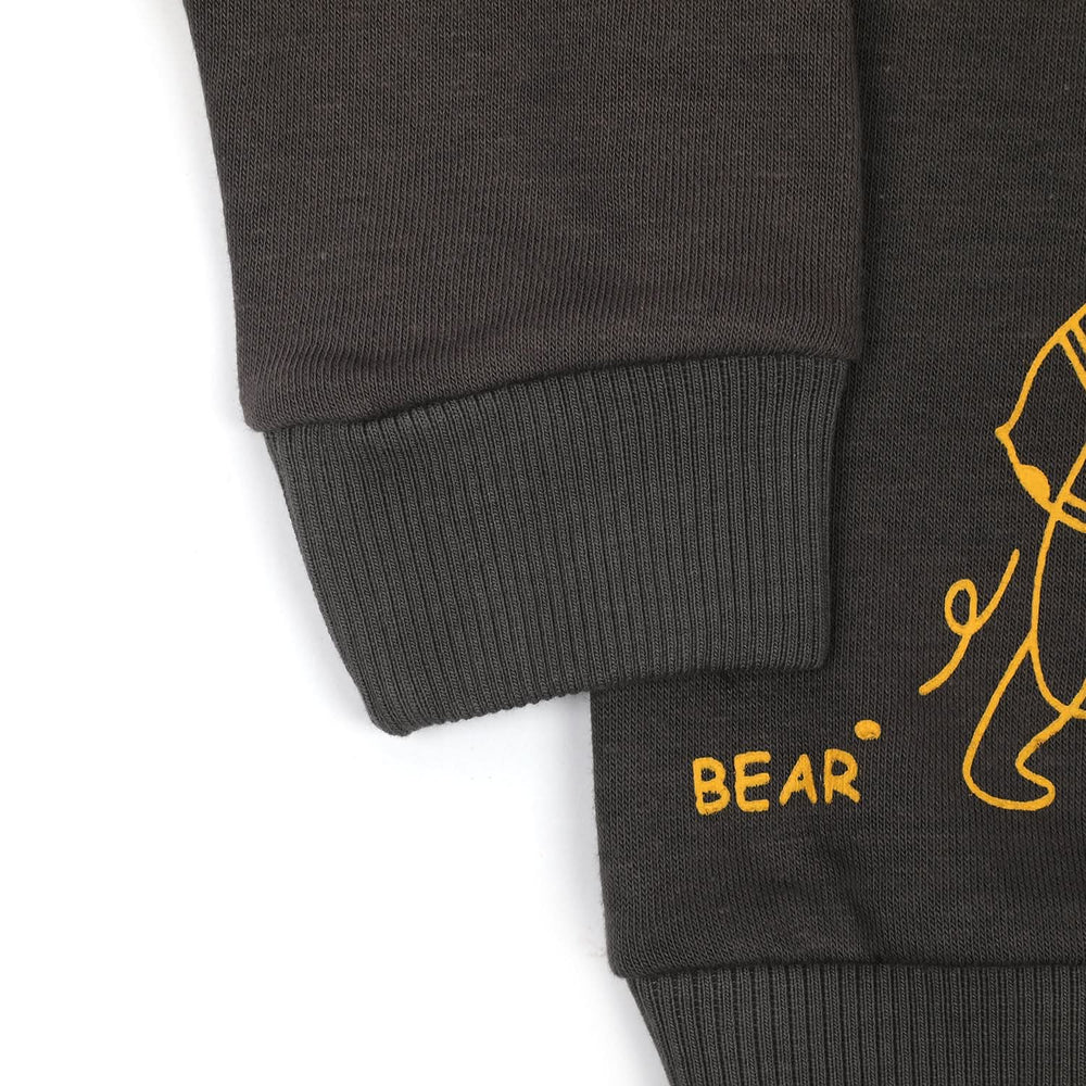 Boys Full Sleeves Round Neck T-Shirt - Dark Grey, Boys Hoodies & Sweat Shirts, Chase Value, Chase Value