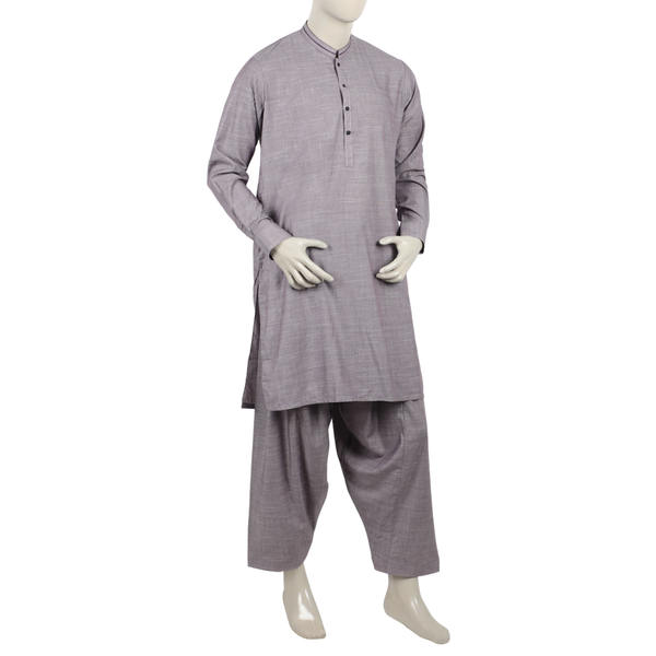 Eminent Men's Kurta Shalwar Suit - Purple