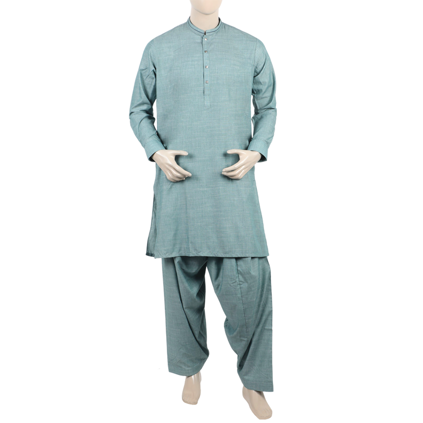 Eminent Men's Kurta Shalwar Suit - Green